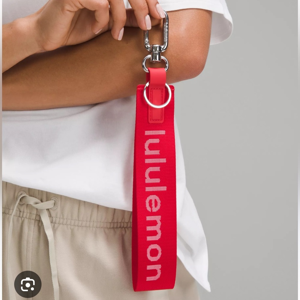 NWT Lululemon Never Lost Key Chain - Red and Silver